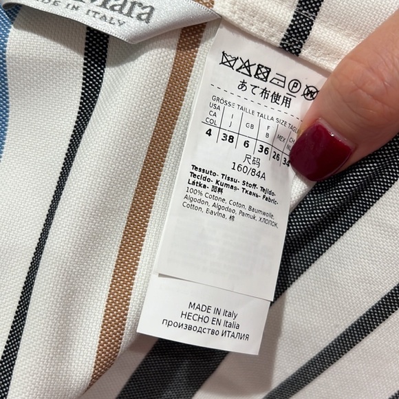 MaxMara | NWT Stallo Striped Cotton Blazer - Size US 4 - Picture 13 of 13